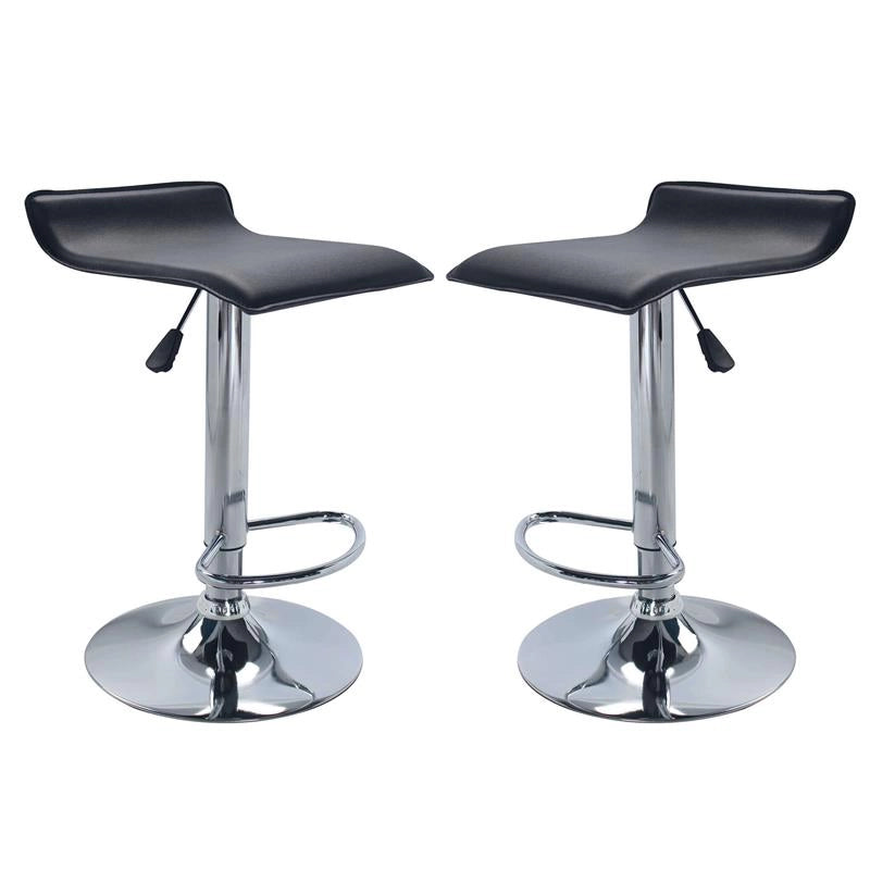 SGABELLO DA BAR JAKE IN METALLO E PVC DI COLORE ANTRACITE 39.5X38X5X63.5/84H CM OKX