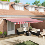 Tessuto per Tenda con Rosso e Bianco 500 × 350 cm Poliestere 3331500