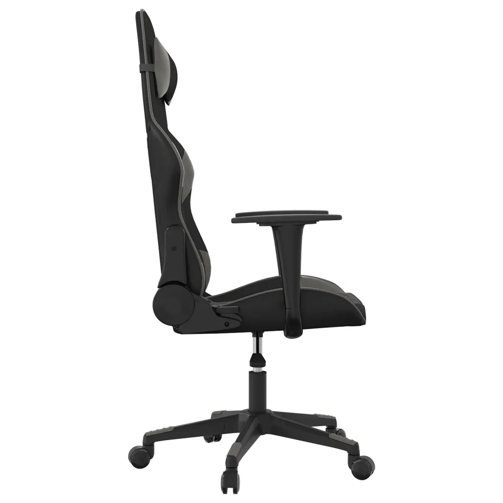 Sedia da Gaming Massaggiante Nero e Grigio in Similpelle 345515
