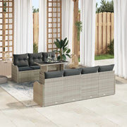 Set Divano da Giardino con cuscino 8 pcs Grigio chiaro 3357145