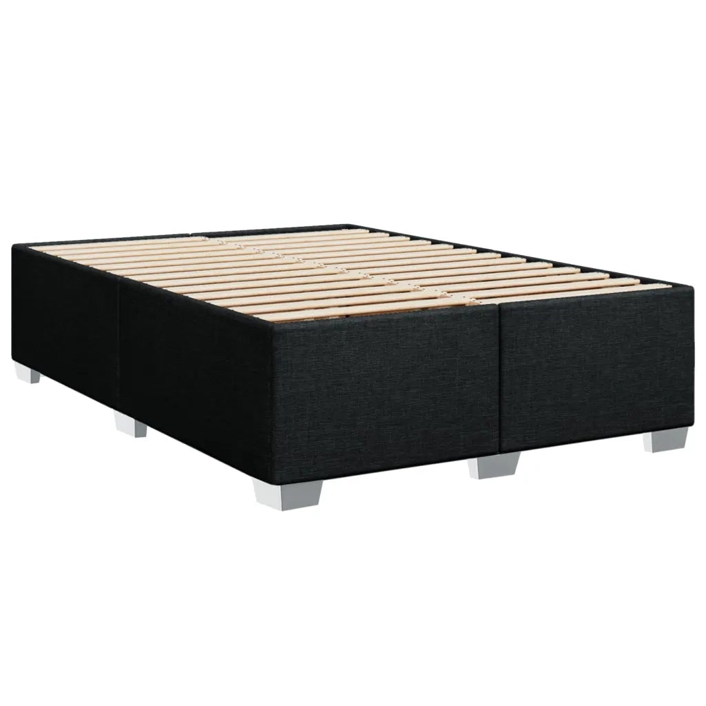 Giroletto a Molle con Materasso Nero 160x200 cm in Tessuto 3290555