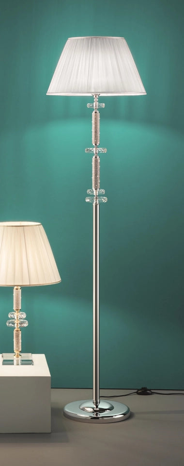 PIANTANA DIDO 1 LUCE CRISTALLO E ORO ATTACCO  E27 D.45CM