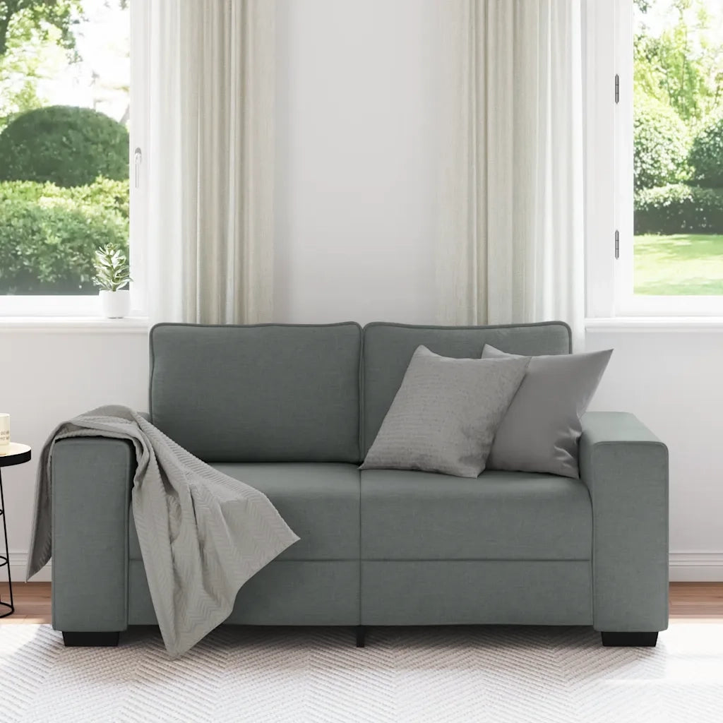 Divano a 2 Posti-Sofa 2 Posti Grigio Scuro 120 cm in Tessuto 413582