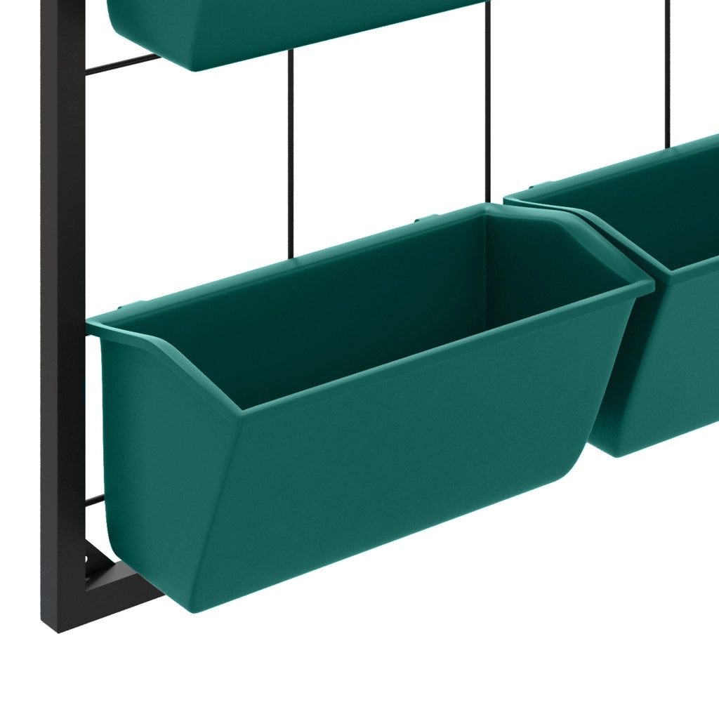 Orto Verticale da Parete ¨C Minimal ¨C Verde, Acciaio e Plastica, 52x14x66 cm