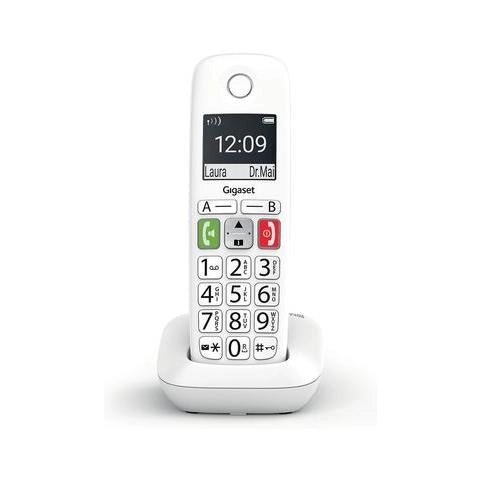 Gigaset e290 telefono analogico/dect bianco identificatore di chiamata - SIEE290W
