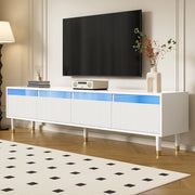 Mobile TV moderno - Xylo - 178cm bianco 4 cassetti MDF/acrilico