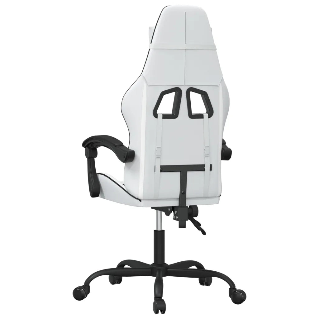 Sedia da Gaming Girevole Bianco e Nero in Similpelle 349553