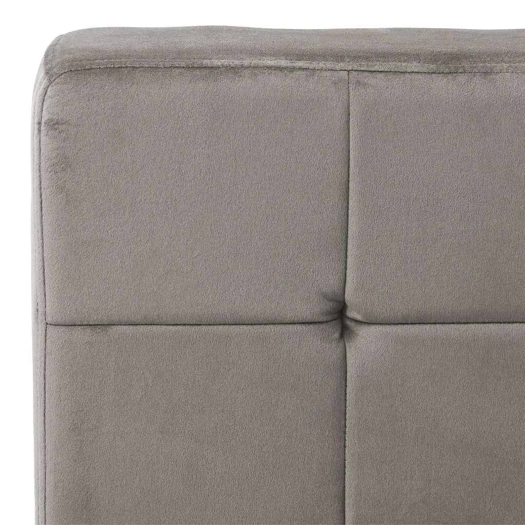 Poltrona Relax | Sedia Relax 65x79x87 cm Grigio Chiaro in Velluto