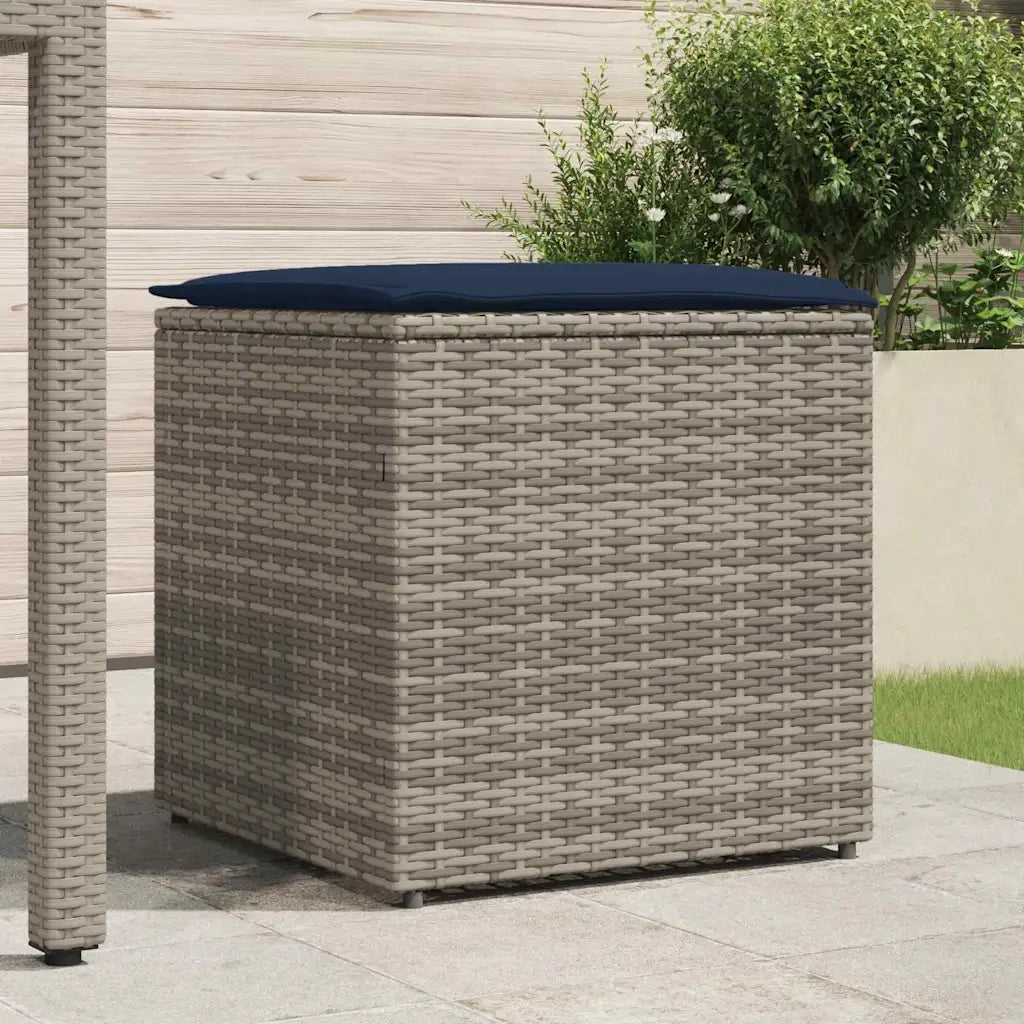 Scatola per Cuscini Grigio 50 x 50 x 50 cm polyrattan 365414