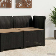 Divano da Giardino a 1 Posto con Cuscino Aspetto Rattan PP 8011818