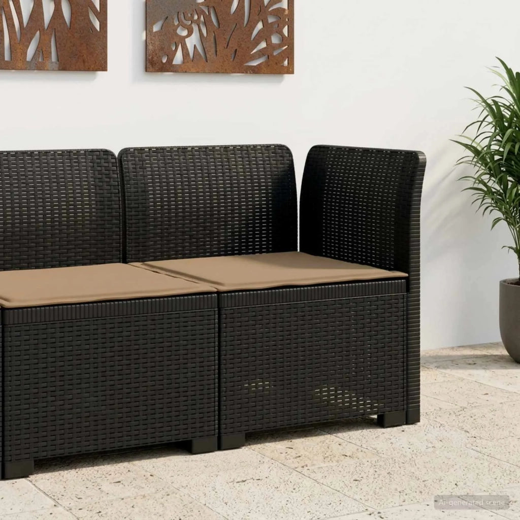 Divano da Giardino a 1 Posto con Cuscino Aspetto Rattan PP 8011818