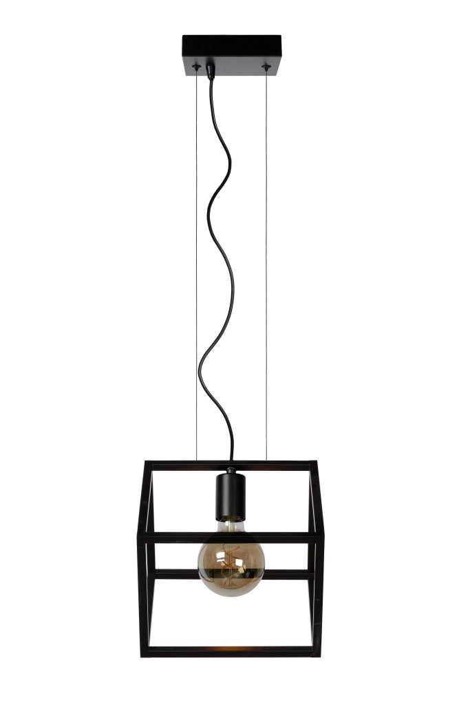 Lampada a sospensione nera minimal Lucide Fabian E27 40W