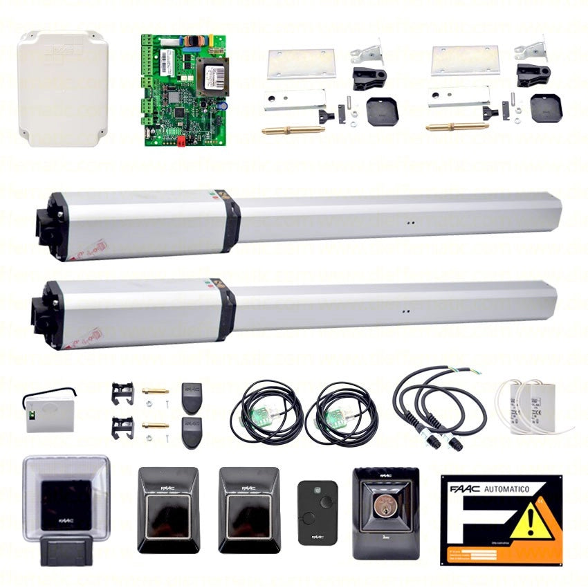 FAAC LEADER 402 KIT - 2 SAFECODER AUTOMAZIONE CANCELLO BATTENTE ANTA AUTOMATICO