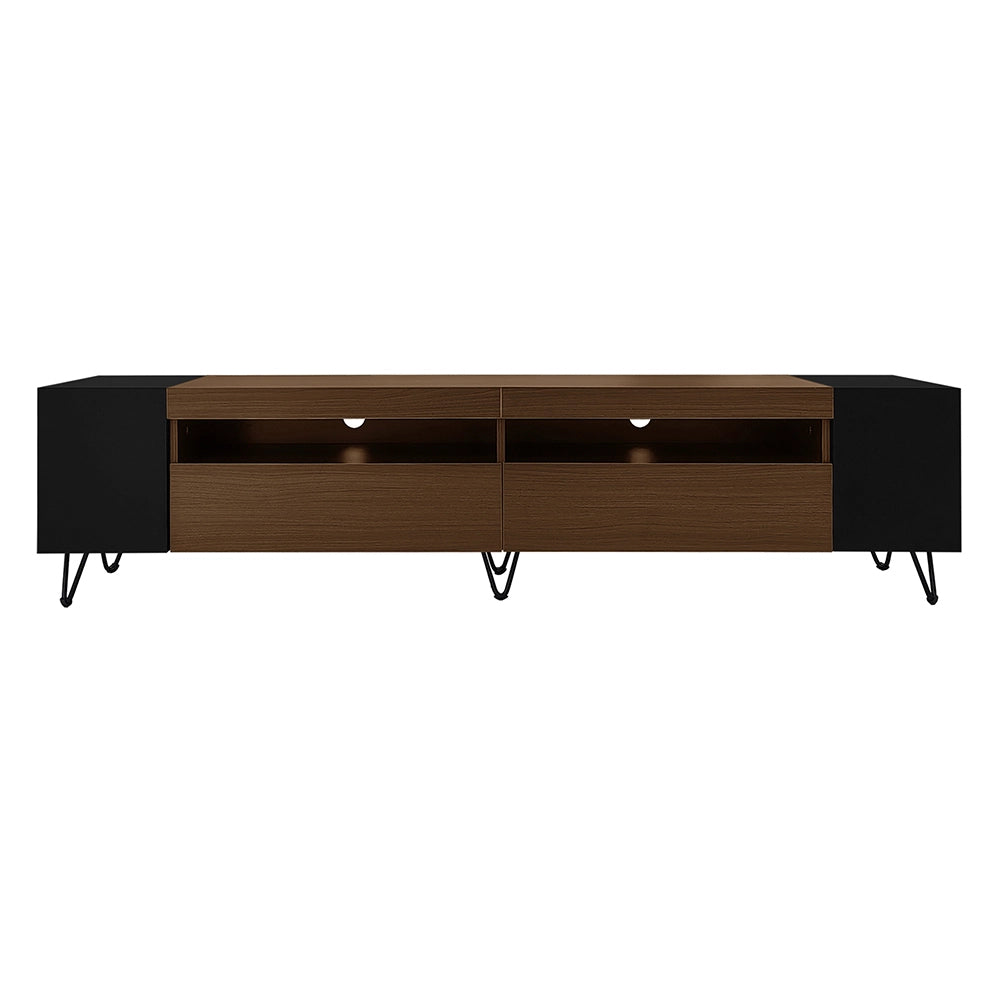 Mobile TV moderno - Xylo - 180cm nero/effetto legno