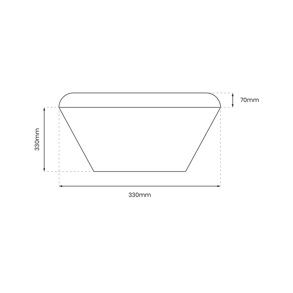 Plafoniera LED quadrata 33cm 16W con sensore Nero Milagro
