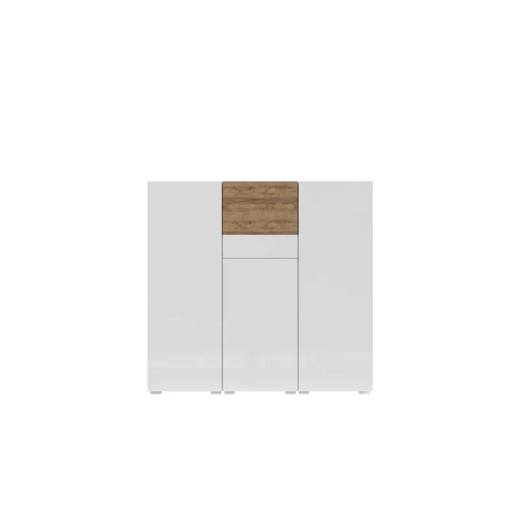 Buffet alto design RIGA bianco e rovere