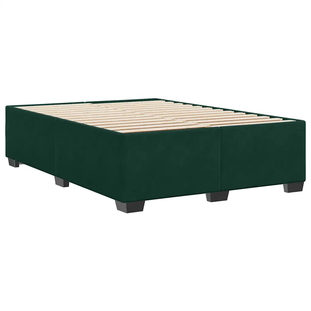 Giroletto senza Materasso Verde Scuro 160x200 cm in Velluto 3284646
