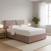 Penzance, Letto Piazza e Mezza Sfoderabile Made in Italy, Rosa Antico