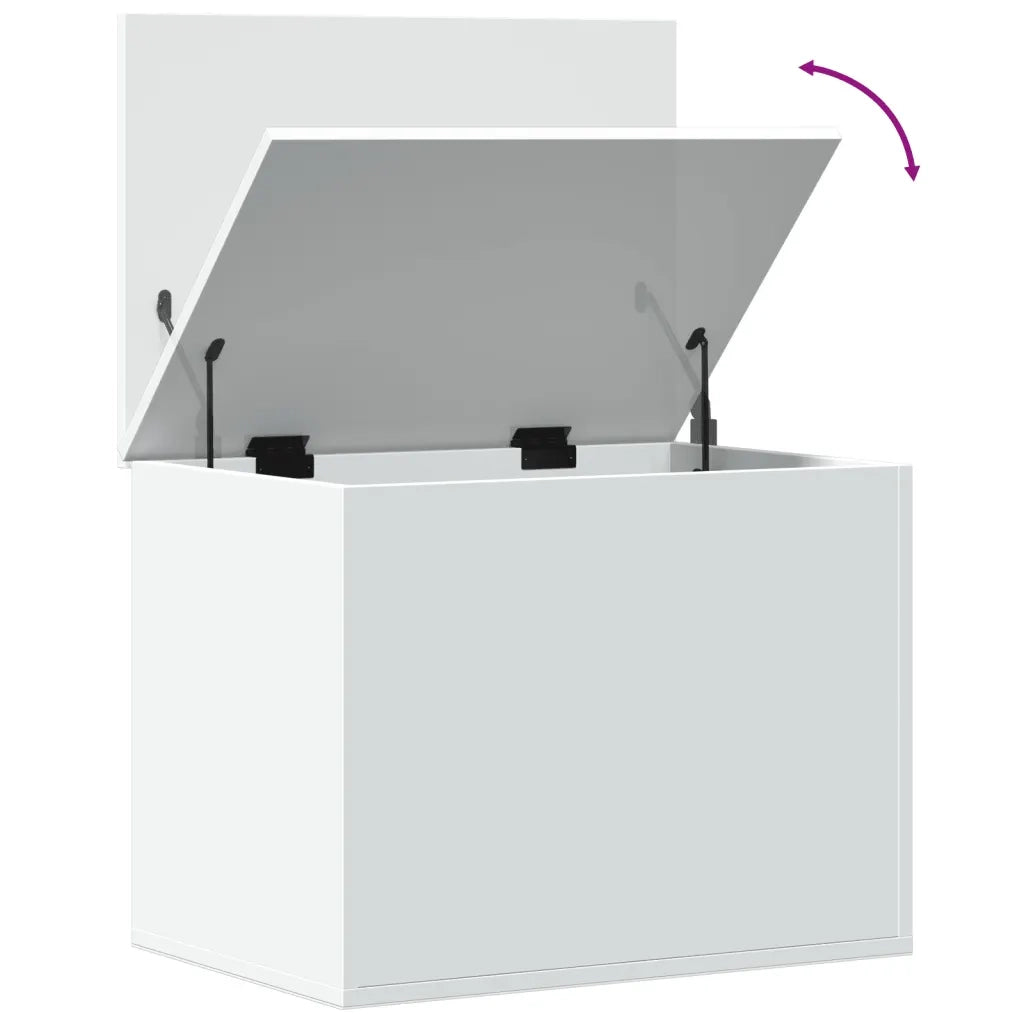 Contenitore Portaoggetti Bianco 60x42x46 cm Legno Multistrato 840653