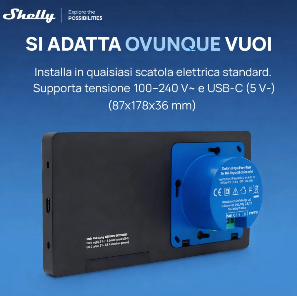 SHELLY WALL DISPLAY X2I BLACK