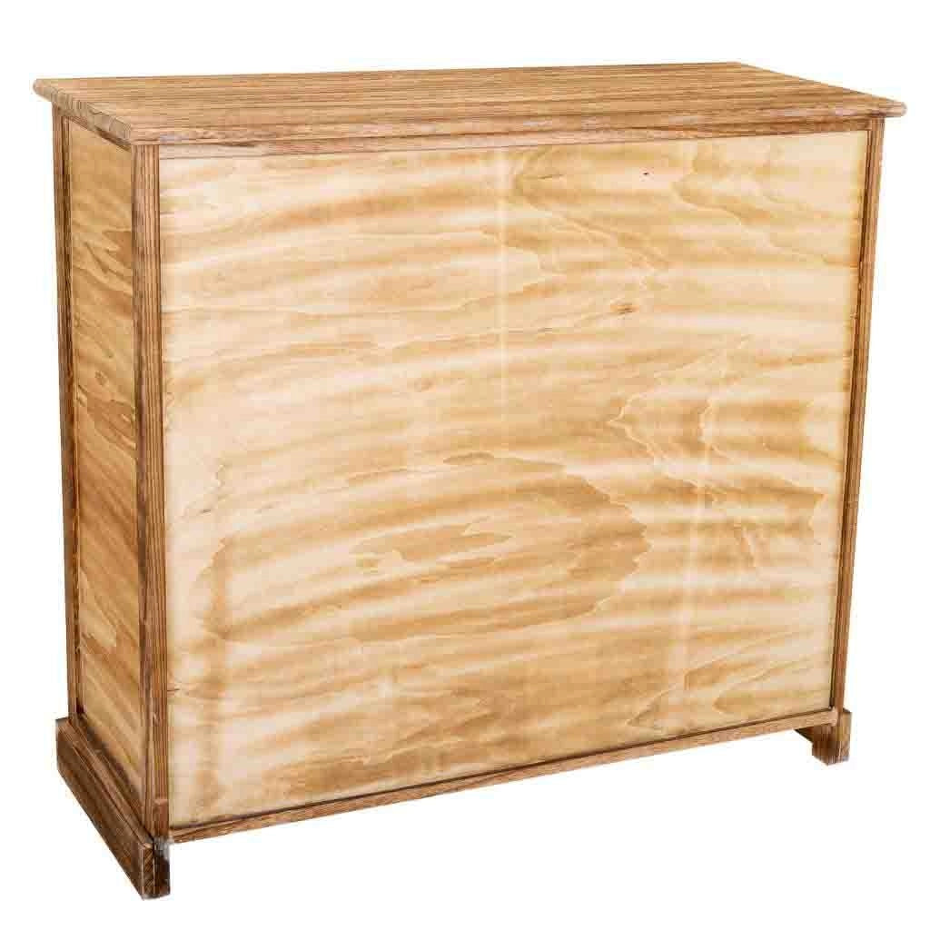 Credenza in legno e rete marrone 86x33x78,5h