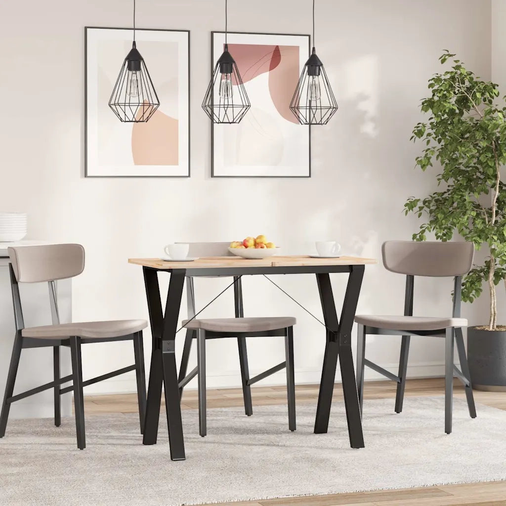 Telaio Gambe a Y per Tavolo da Pranzo 80x40x73 cm in Acciaio