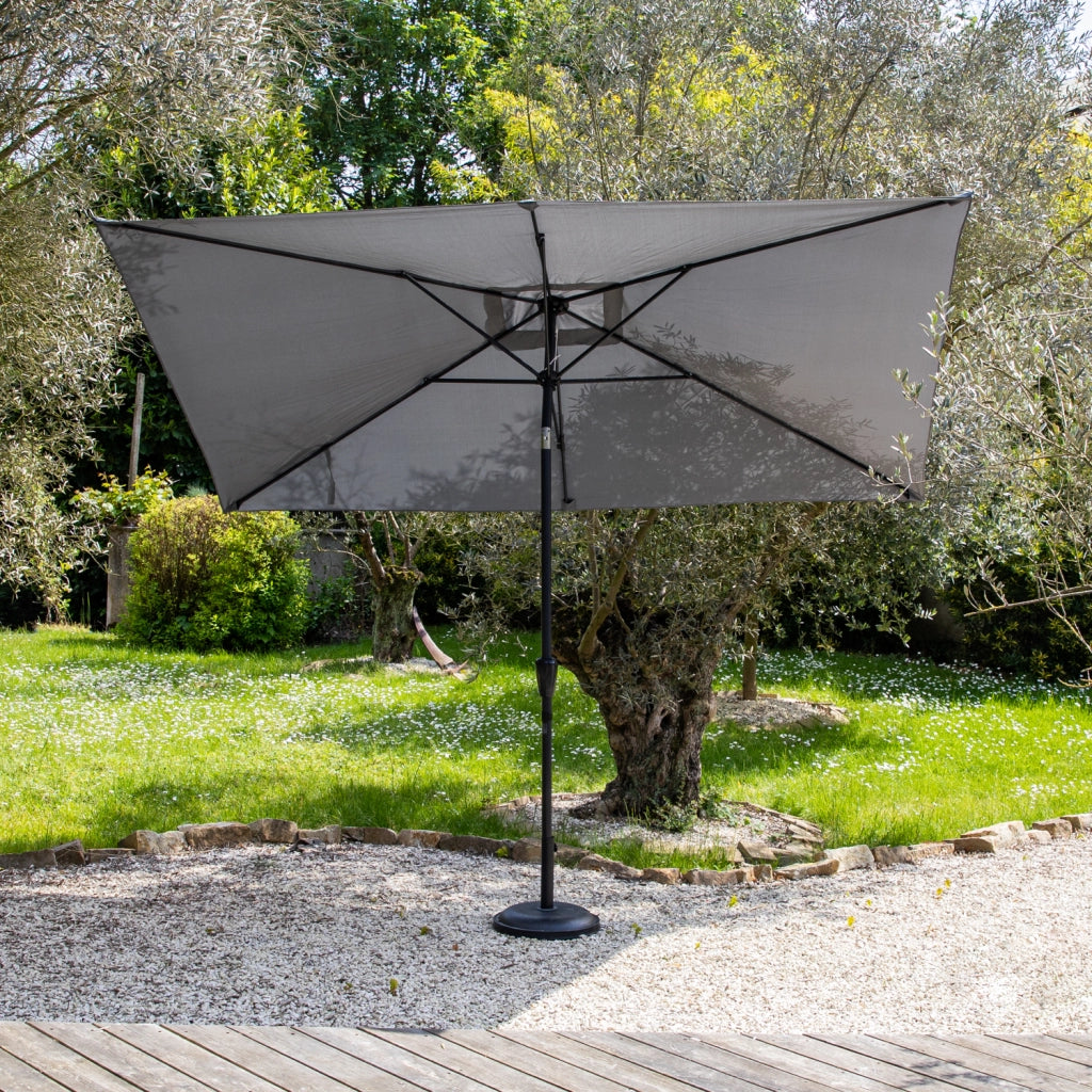 HAPUNAOmbrello rettangolare diritto 2x3m grigio