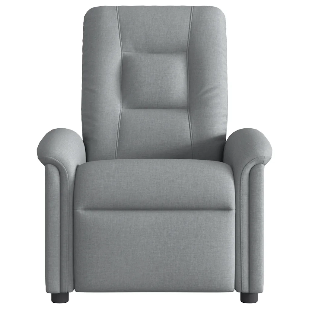 Poltrona | Sedia Relax Elettrica Reclinabile Grigio Chiaro in Tessuto