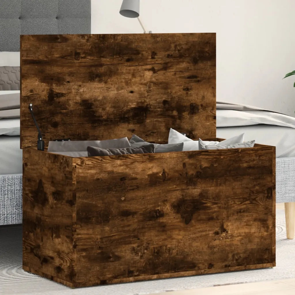 Cassapanca Rovere Fumo 84x42x46 cm in Legno Ingegnerizzato cod mxl 48701