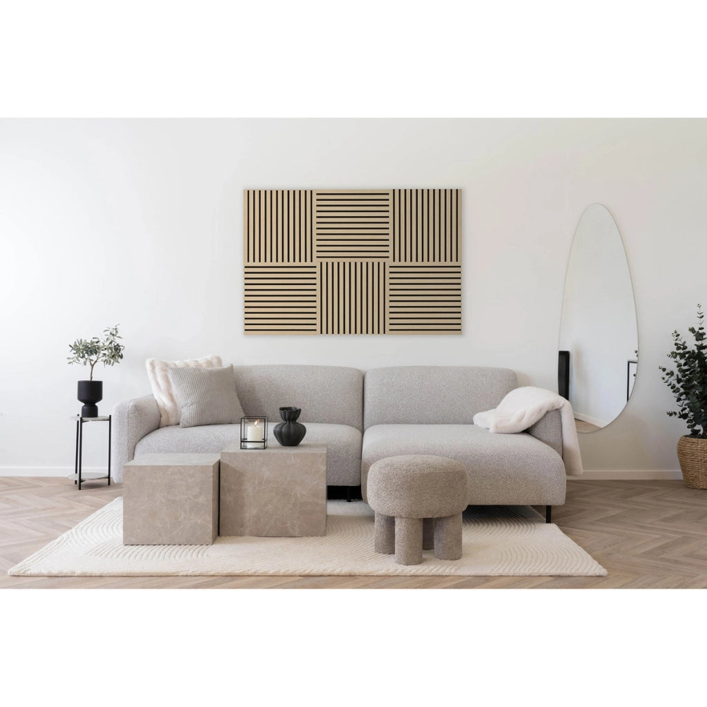 Pannello Acustico Moody, Marrone, MDF, 22x520x520 cm