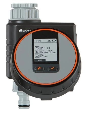 Gardena 1890-20 Computer per Irrigazione Flex Adatto per Sistema di Irrigazione a Pioggia e Goccia Pressione Massima 12 bar Alimentazione 9 V Batteria Colore Nero Grigio