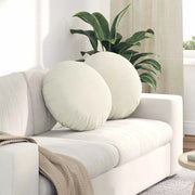 Cuscini per Seduta 2 pcs Crema Ø50 x 19 cm Velluto 42014183