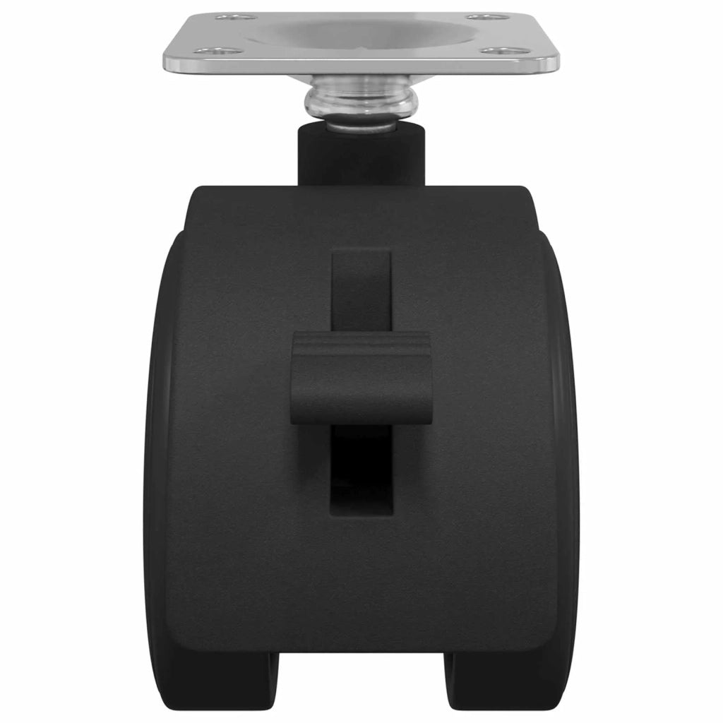 Ruota 2 pcs Nero 39,5 x 39,5 x 37,8 mm Acciaio e polipropilene 864772