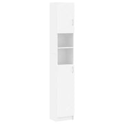 Armadio da Bagno | Mobile da Bagno Bianco 32x25,5x190 cm in Legno Ingegnerizzato