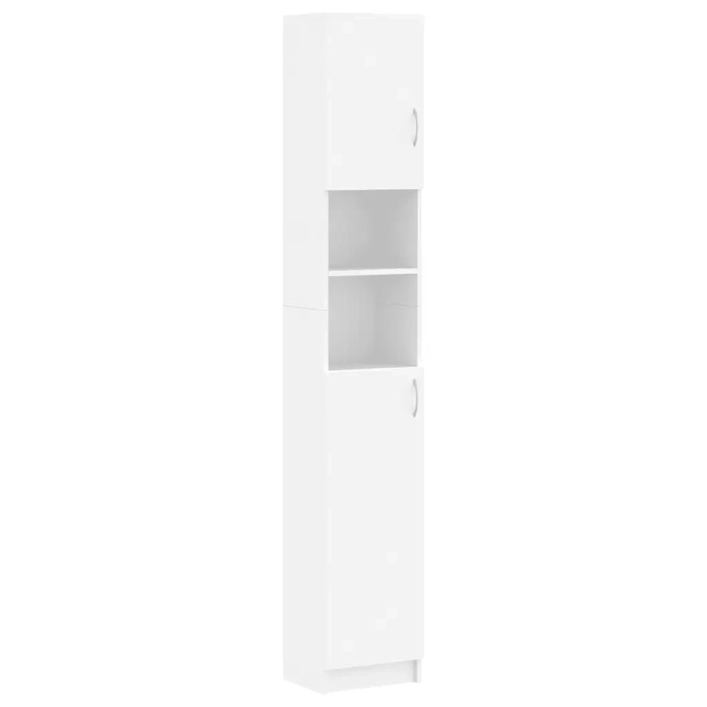 Armadio da Bagno | Mobile da Bagno Bianco 32x25,5x190 cm in Legno Ingegnerizzato