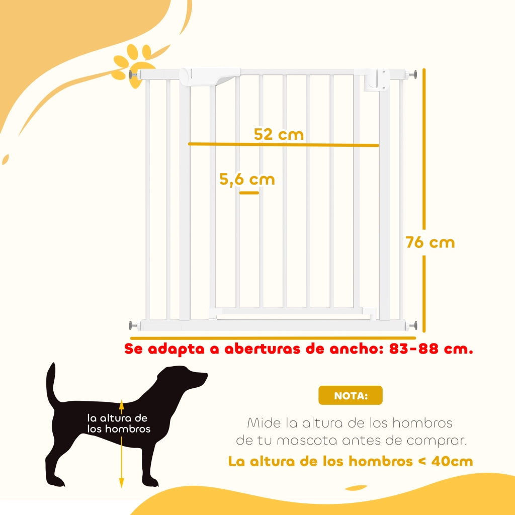 Barriera Sicurezza Bambini ¨C zephmum ¨C 76-88 cm Bianco