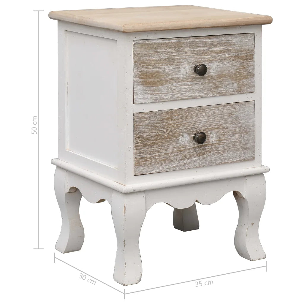 Comodino 35x30x50 cm in Legno di Paulownia 284064
