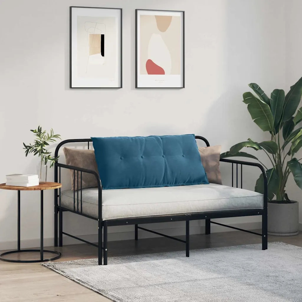 Cuscino per Schiena Blu 100 x 50 cm Tessuto in Cords 42014760