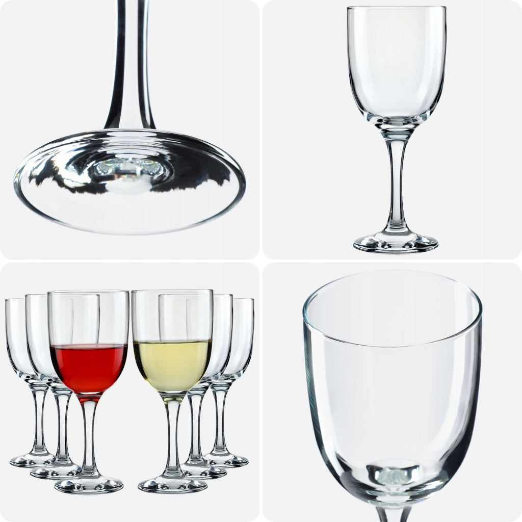 Set di 6 bicchieri da vino rosso e bianco KADAX da 290 ml