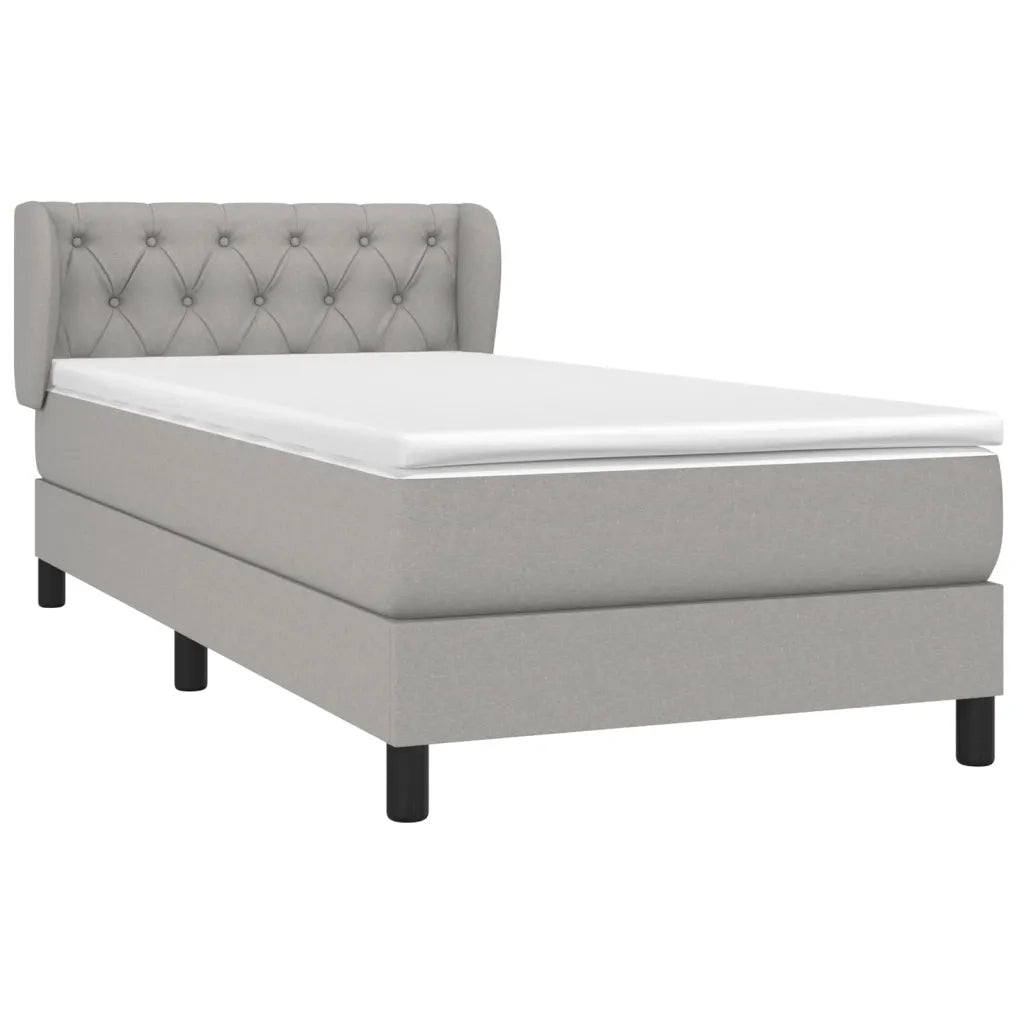 Giroletto a Molle con Materasso Grigio Chiaro 80x200 cm Tessuto 3126437