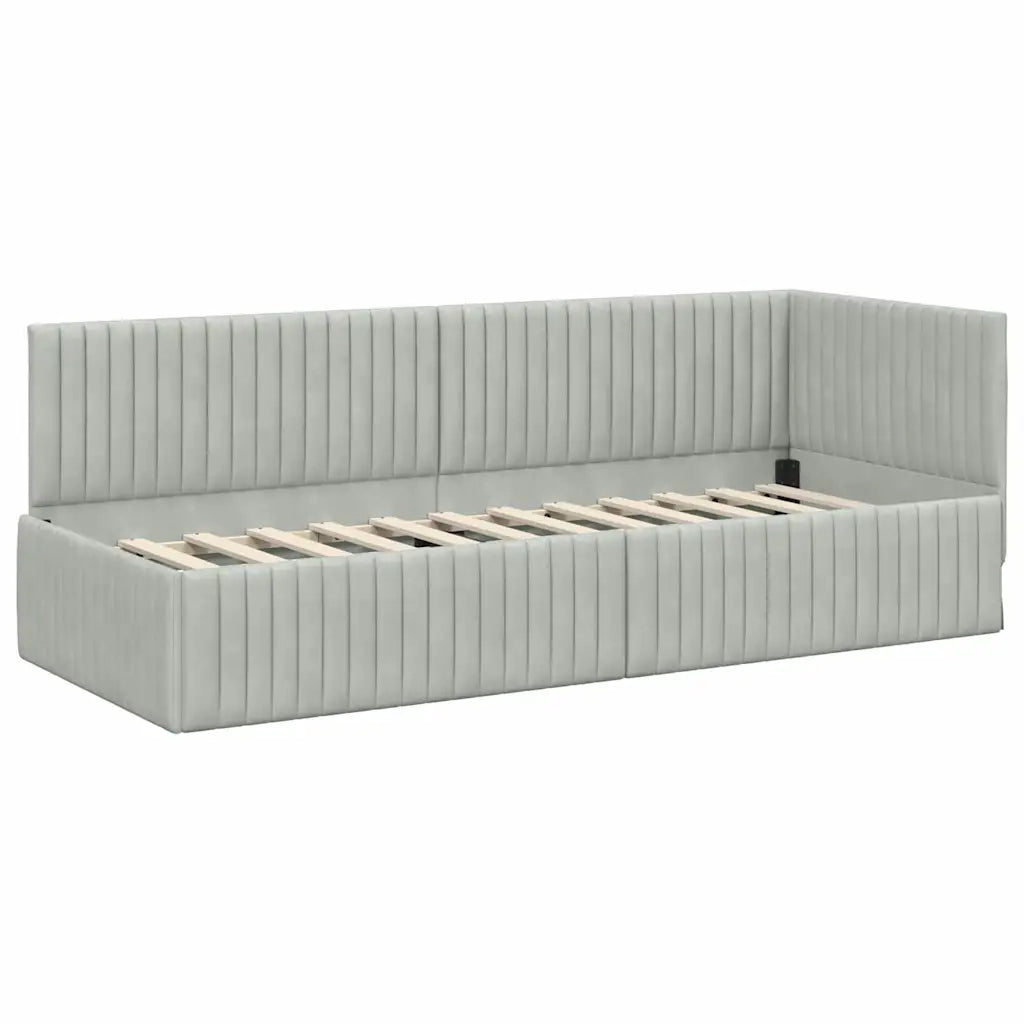 Cornice del letto ad angolo Grigio chiaro 80 cm x 200 cm 42016246
