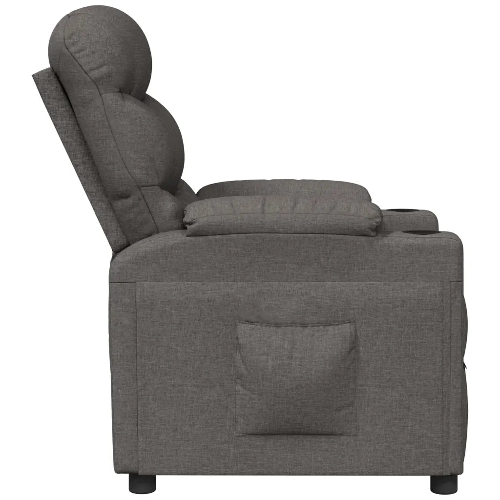 Poltrona Reclinabile in Tessuto Grigio Scuro 348071
