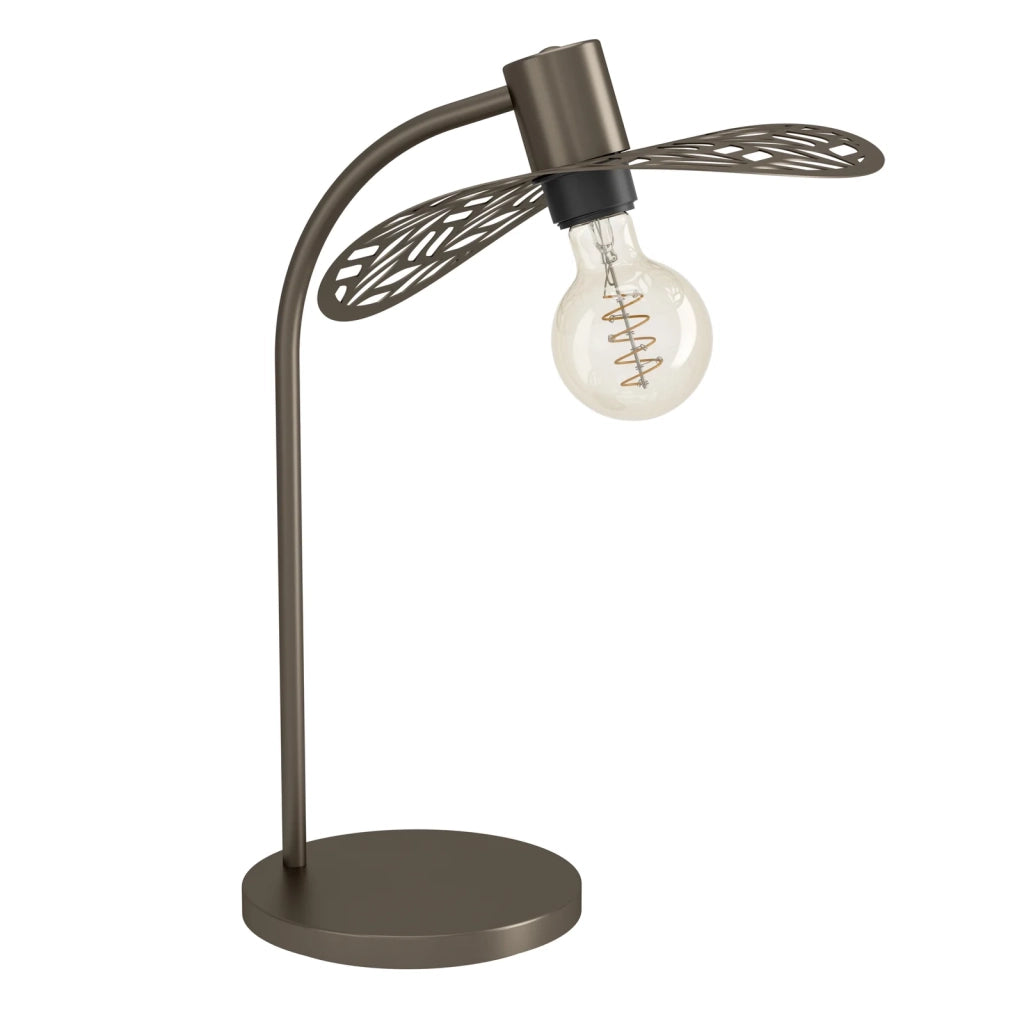 Lampada Scrivania Industrial Minimal Swaby Acciaio Bronzo 1 Luce E27 Ip20
