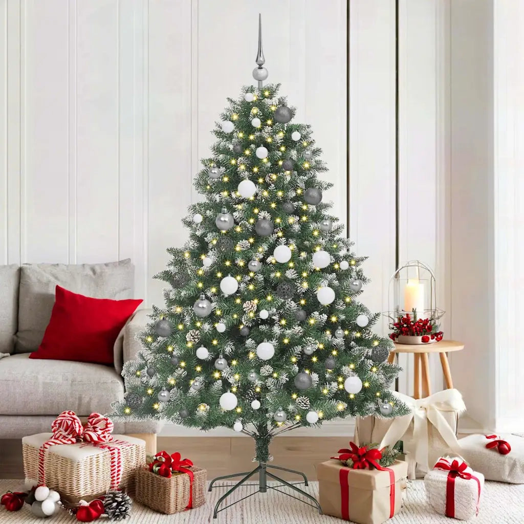 Albero di Natale artificiale con 300 LED Verde 180 cm 3395232