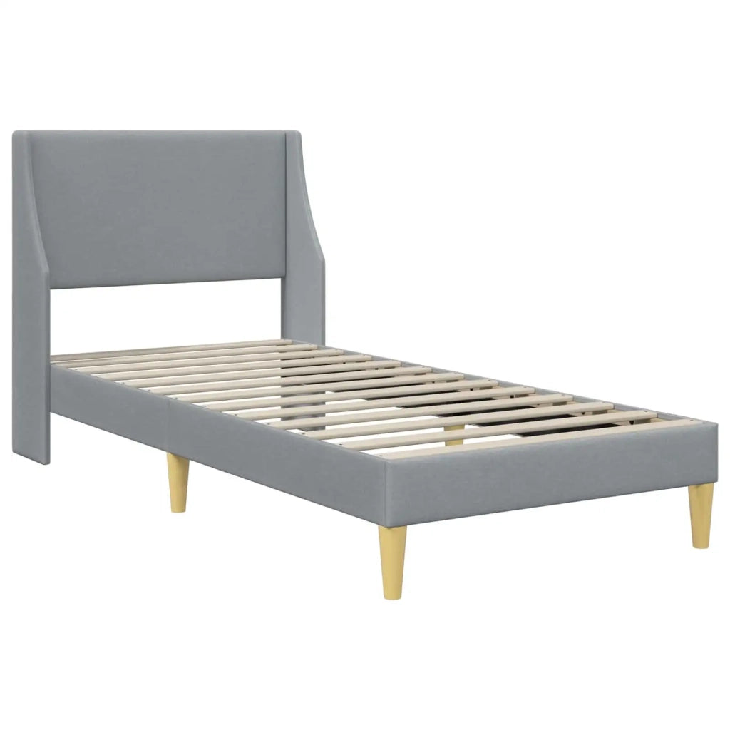 Struttura del letto-Giroletto Grigio chiaro 100 x 200 cm Tessuto 552478