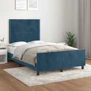 Giroletto senza Materasso Blu Scuro 120x200 cm in Velluto 3125688
