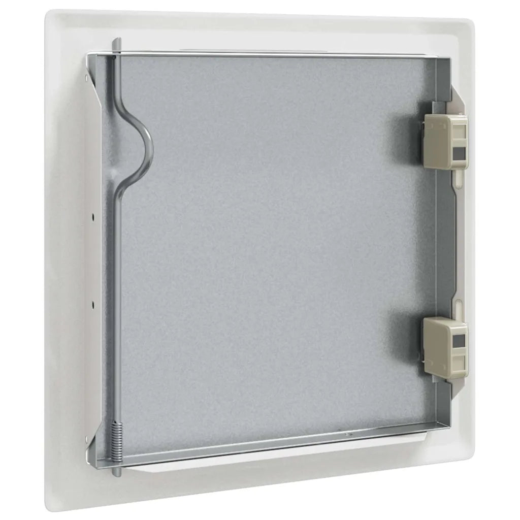 vidaXL Pannello di Accesso 2 pcs Bianco 20 x 20 cm Acciaio