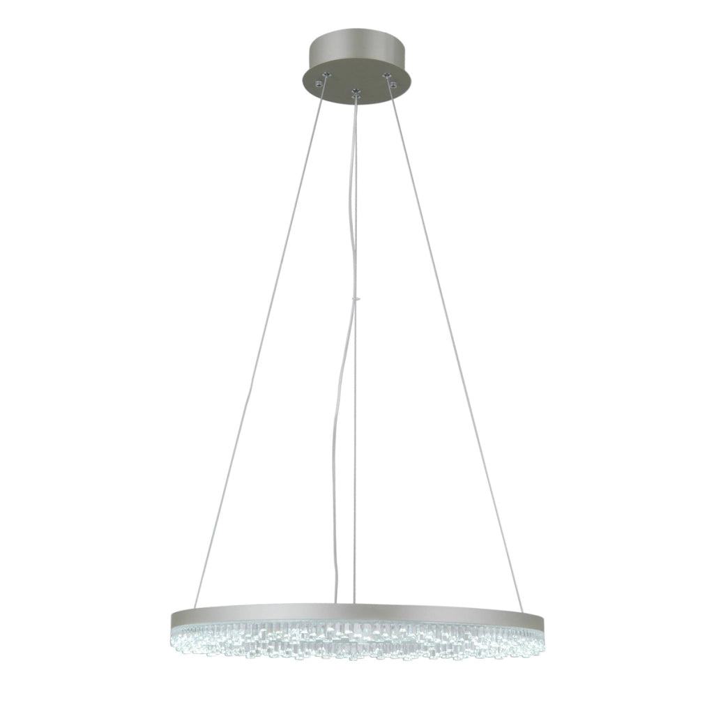 Lampada sospesa LED anello Barlo 22W cromata Italux