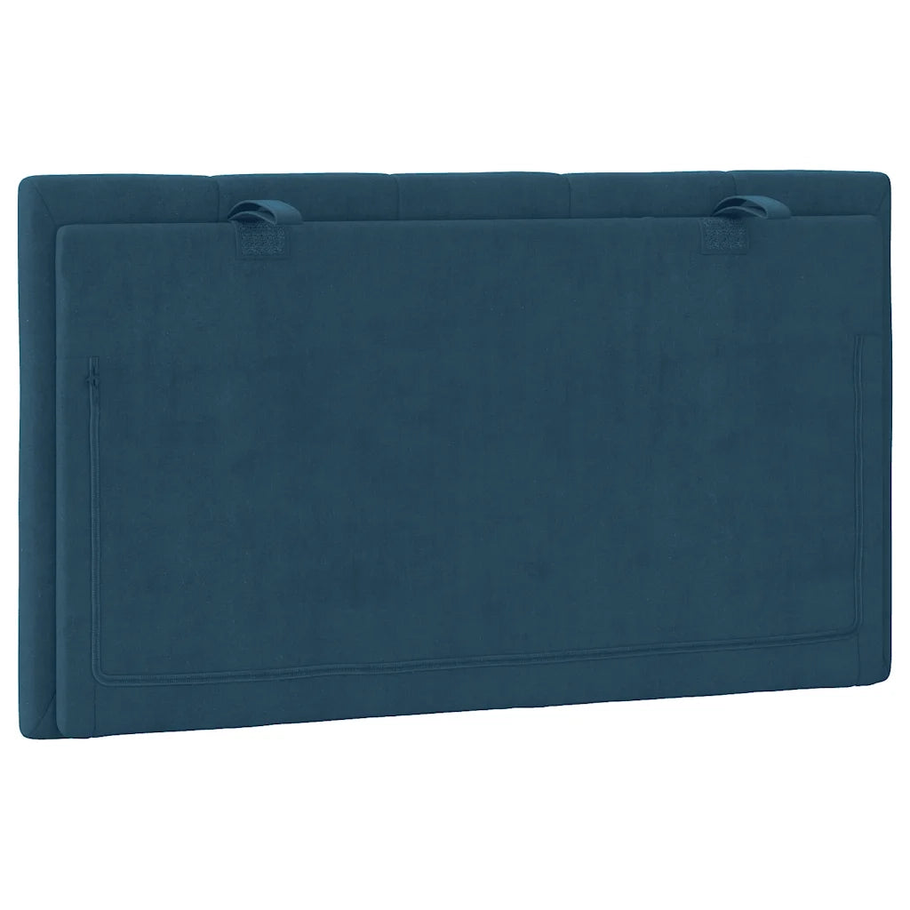 Cuscino Testiera-Cuscino per Testiera Hanko Blu 80 cm in Velluto