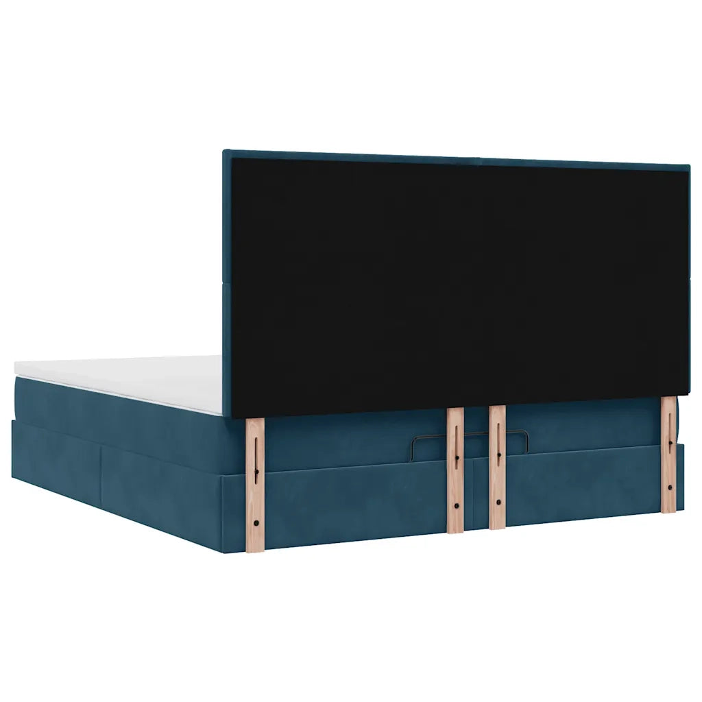 Struttura Letto Pouf con Materassi 160x200 cm Velluto 3314262